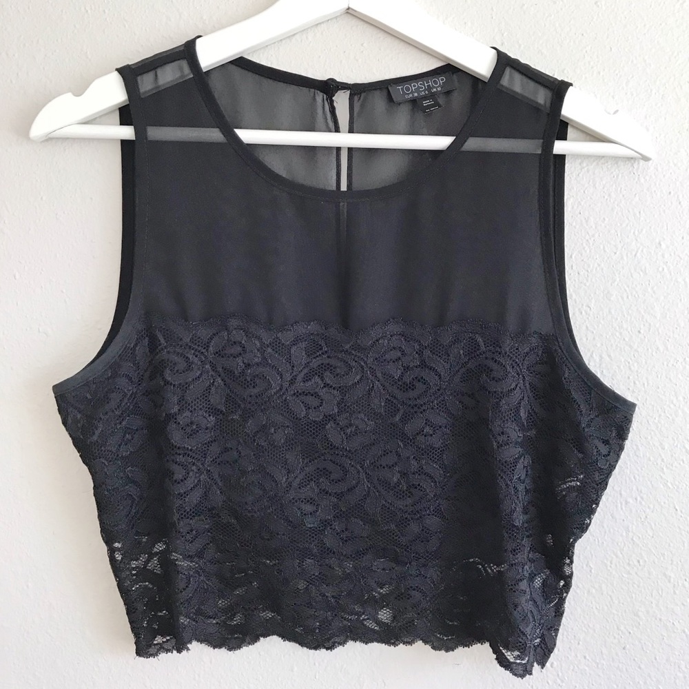 Topshop Lace Crop Top